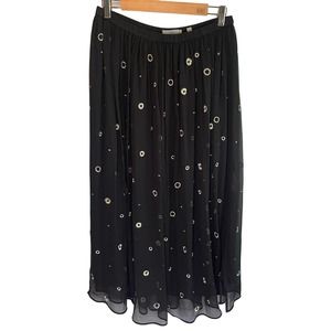 Elegant Black Skirt with Silver Accents